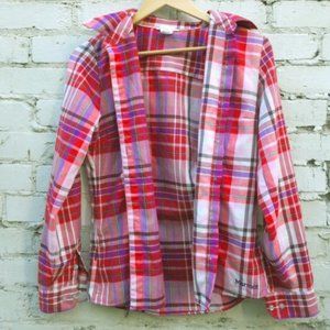 Marmot Checkered Red, Purple Shirt, Long Sleeves